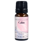 Nikura Calm essential oil bottle on a white background by White Cove UK
