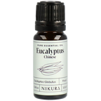 Nikura Eucalyptus essential oil bottle on a white background by White Cove UK